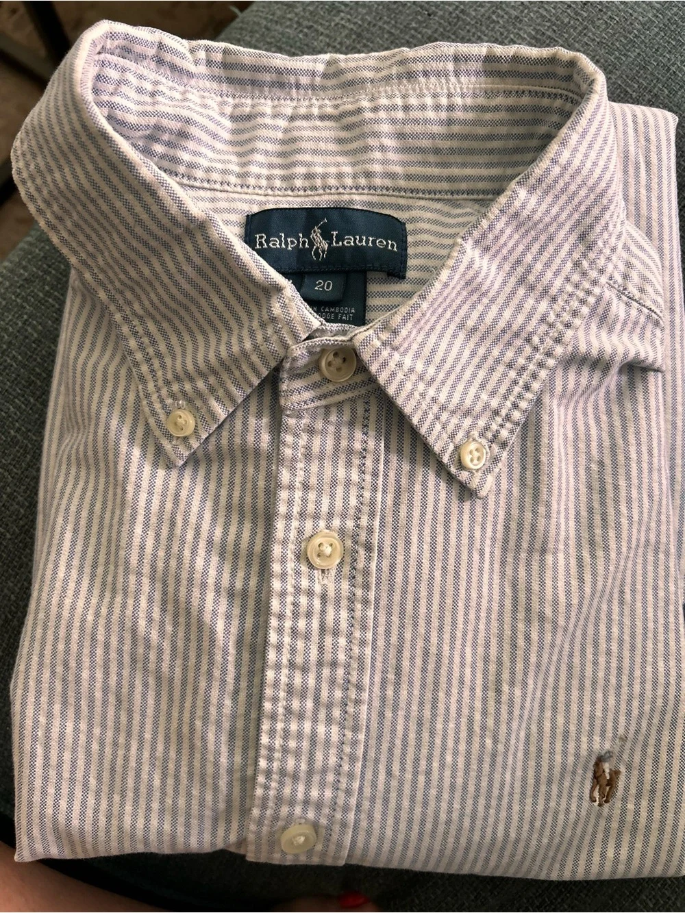 Ralph Lauren Boys Striped Cotton Oxford Shirt